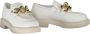 Love Moschino Goudkleurige Leren Loafers White Dames - Thumbnail 2