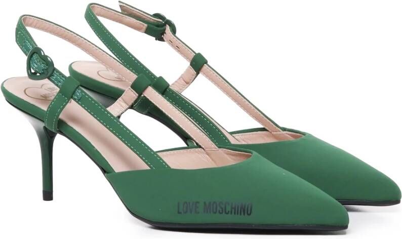 Love Moschino Groene Stilettohak Sandalen Green Dames