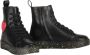 Love Moschino Hoge leren sneakers met zijrits Black Dames - Thumbnail 2