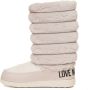 Love Moschino Imitatiebont Gewatteerde Trekkoordlaarzen White Dames - Thumbnail 2