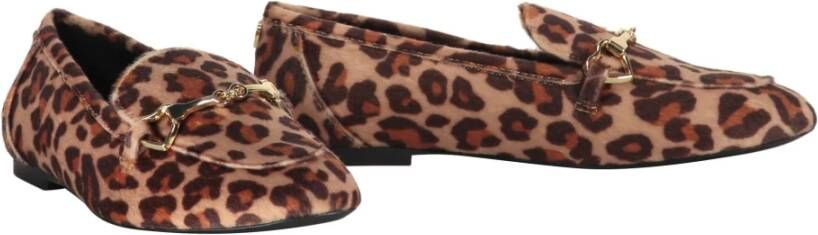 Love Moschino Instappers met imitatiebont Ronde neus Schoenen Brown Dames