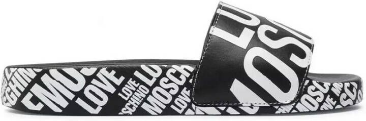 Love Moschino Teenslippers Sliders Zwart Dames