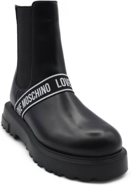 Love Moschino Klassieke Chelsea Boots 4-inch Hak Black Dames