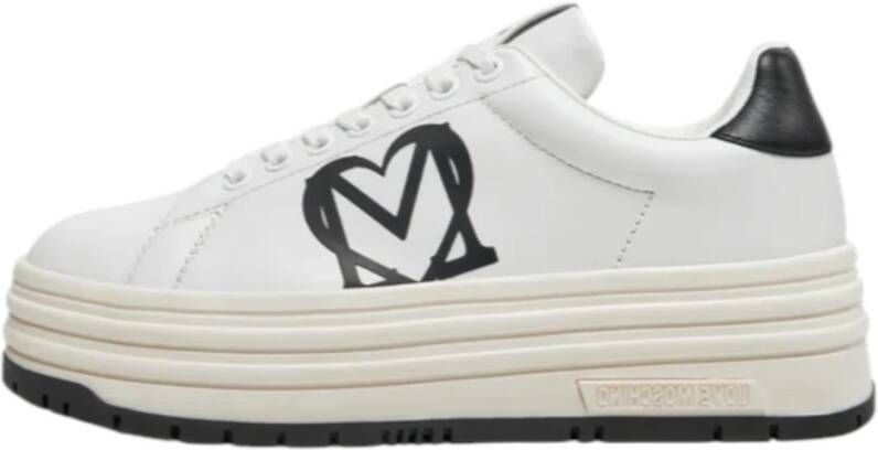 Love Moschino Lage Sneakers White Dames