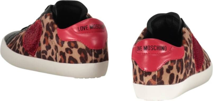 Love Moschino Leopard Print Sequin Sneakers Multicolor Dames