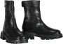 Love Moschino Leren Logo Detail Booties Black Dames - Thumbnail 2