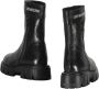 Love Moschino Leren Logo Detail Booties Black Dames - Thumbnail 3