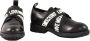 Love Moschino Leren sneakers met rubberen zool Black Dames - Thumbnail 4