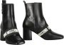 Love Moschino Logo Band Blokhak Laarzen Black Dames - Thumbnail 2