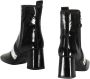 Love Moschino Logo Band Leren Blokhak Laarzen Black Dames - Thumbnail 3