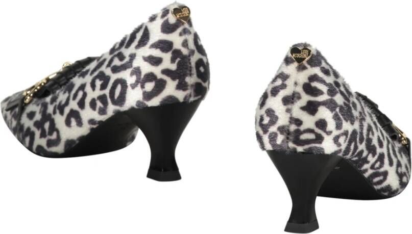 Love Moschino Luipaardmotief faux fur pumps Black Dames