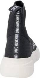 Love Moschino Polyester Sneaker met 4 5 cm hak Black Dames