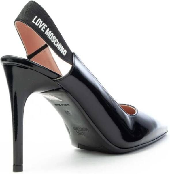 Love Moschino Slingback Leone Schoenen Verhoog je stijl Zwart Dames