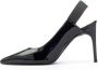 Moschino Zwarte lakleren pumps met puntige neus en open hiel Zwart Dames - Thumbnail 3