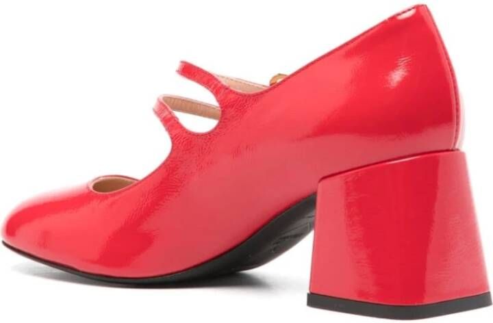 Love Moschino Rode Patentleren Blokhak Schoenen Red Dames