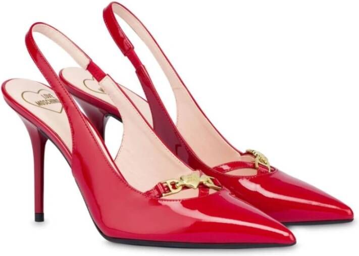 Love Moschino Rode Ballerina Schoenen voor Vrouwen Red Dames