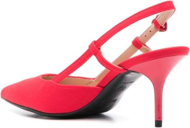 Love Moschino Rode platte schoenen voor vrouwen Red Dames