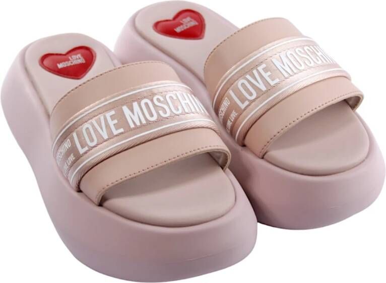 Love Moschino Roze Ciabatta Sandalen Pink Dames