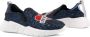 Love Moschino Glitter Geborduurde Instap Sneakers voor Vrouwen Blue Dames - Thumbnail 4