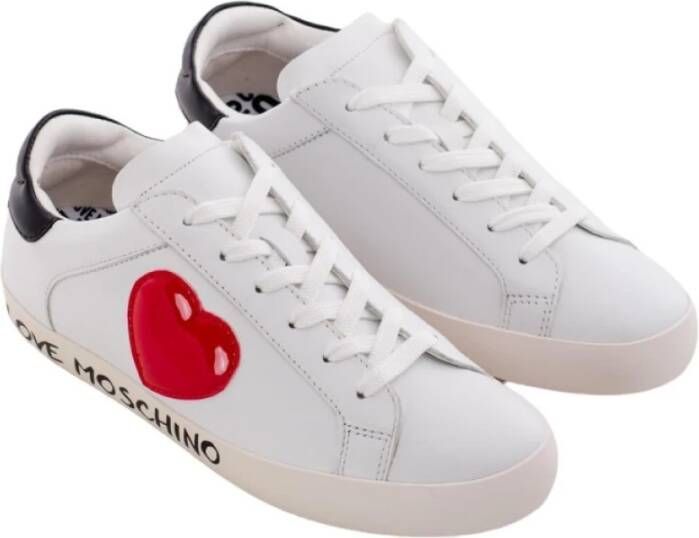 Love Moschino Sneakers met gouden logo White Dames