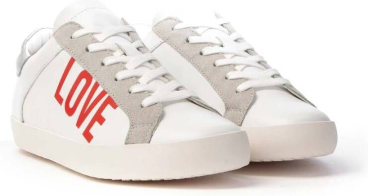 Love Moschino Sneakers met veters voor dames White Dames