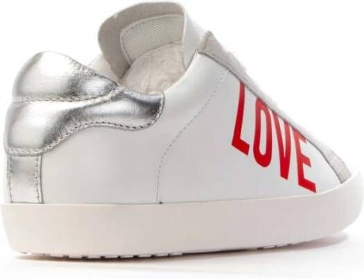 Love Moschino Sneakers met veters voor dames White Dames