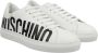 Moschino men's schoenen leather trainers sneakers Wit Heren - Thumbnail 12