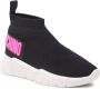 Love Moschino Platform Sneakers met Stretch Schacht Black Dames - Thumbnail 3