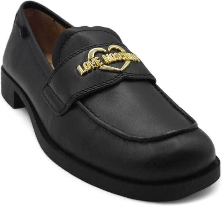 Love Moschino Stijlvolle Loafers voor Vrouwen Black Dames