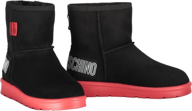 Love Moschino Stijlvolle Suède Enkellaarzen Black Dames