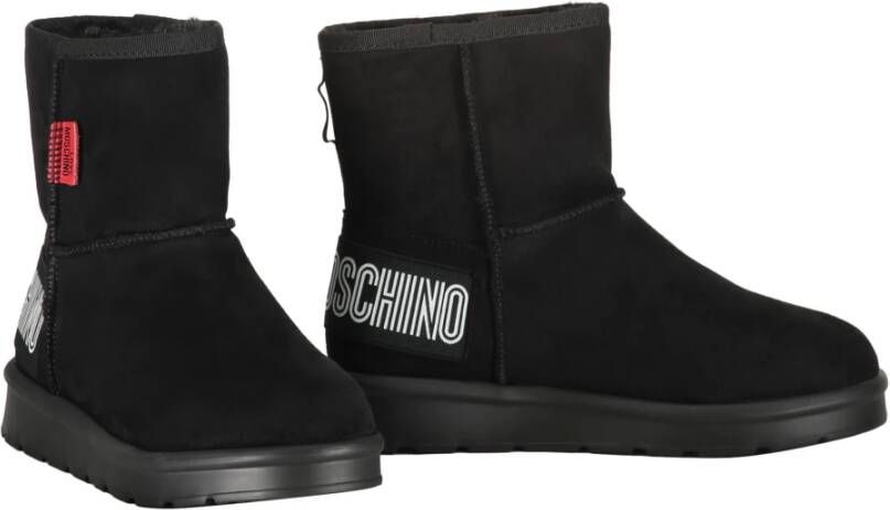 Love Moschino Stijlvolle Suède Enkellaarzen Black Dames