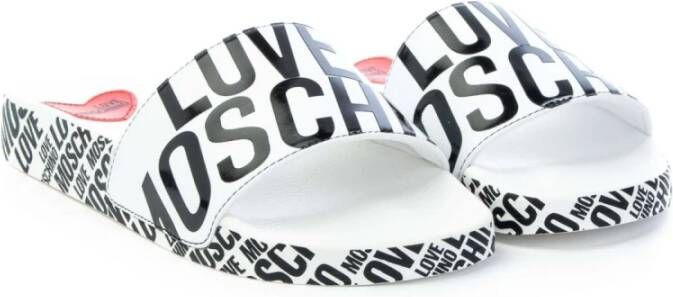 Love Moschino Trendy EVA Slippers voor Tieners Wit Dames