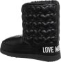 Love Moschino Trekkoord Sneeuwlaarzen Effen Patroon Black Dames - Thumbnail 4