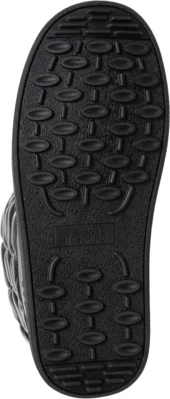 Love Moschino Trekkoord Sneeuwlaarzen Effen Patroon Black Dames