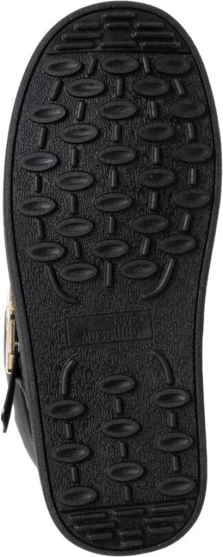 Love Moschino Trekkoord Sneeuwlaarzen Effen Patroon Black Dames