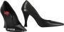 Love Moschino Vierkante Neus Leren Pumps Gebogen Hakken Black Dames - Thumbnail 2