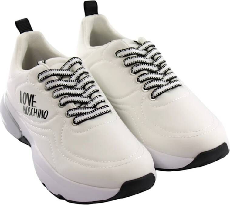 Love Moschino Witte Stoffen Stijlvolle Tas White Dames