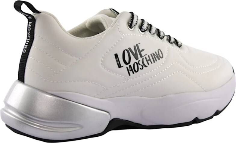 Love Moschino Witte Stoffen Stijlvolle Tas White Dames