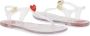 Love Moschino Platte Sandalen voor Dames Collectie Primavera Verano Rood Dames - Thumbnail 4