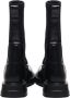 Love Moschino Zwarte Chelsea Enkellaars Leer Black Dames - Thumbnail 3