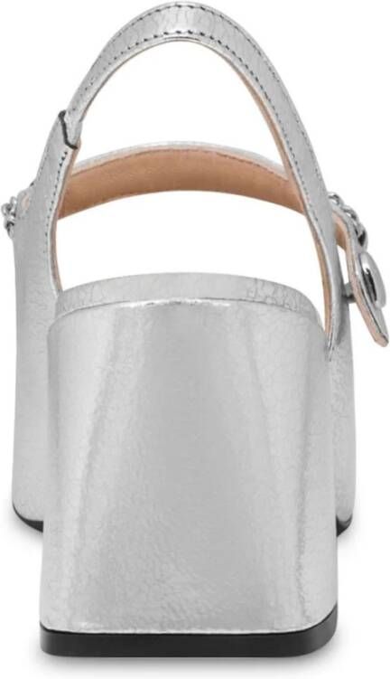 Love Moschino Zwarte halfhoge hakken Gray Dames