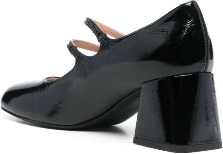 Love Moschino Zwarte Lakleren Blokhak Schoenen Black Dames