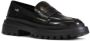 Love Moschino Zwarte leren mocassin met rubberen zool Black Dames - Thumbnail 4