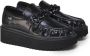 Love Moschino Zwarte leren sneakers met rubberen hak Black Dames - Thumbnail 8