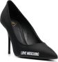 Love Moschino Zwarte Neopreen Platte Schoenen met Rubberen Logo Black Dames - Thumbnail 3