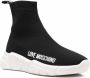 Love Moschino Zwarte sportieve sneakers met rubberen zool Black Dames - Thumbnail 14