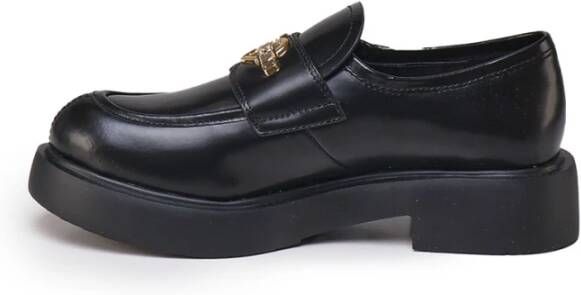 Love Moschino Zwarte platte schoenen met plateauzool Black Dames