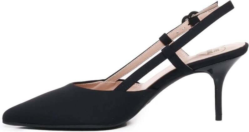 Love Moschino Zwarte platte schoenen met stilettohak Black Dames