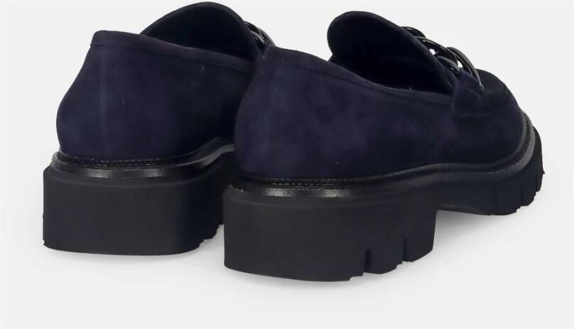 Luca Grossi Blauwe Platte Loafers Moderne Mocassins Blue Dames