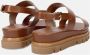 Luca Grossi Bruin Leren Sandalen Elegant Gouden Gesp Brown Dames - Thumbnail 4